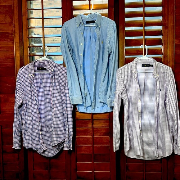 Ralph Lauren men’s long‎ sleeve button bundle sz large - Picture 1 of 11